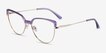Dona Clear Purple & Gold Acetate, MetalEyeglass Frames from EyeBuyDirect, Angle View