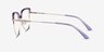 Dona Clear Purple & Gold Acetate-metalEyeglass Frames from EyeBuyDirect, Side View