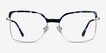 Further Blue Floral & Silver Acetate, MetalEyeglass Frames from EyeBuyDirect, Front View