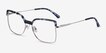 Further Blue Floral & Silver Acetate, MetalEyeglass Frames from EyeBuyDirect, Angle View