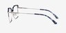 Further Blue Floral & Silver Acetate-metalEyeglass Frames from EyeBuyDirect, Side View