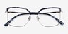 Further Blue Floral & Silver Acetate-metalEyeglass Frames from EyeBuyDirect, Closed View