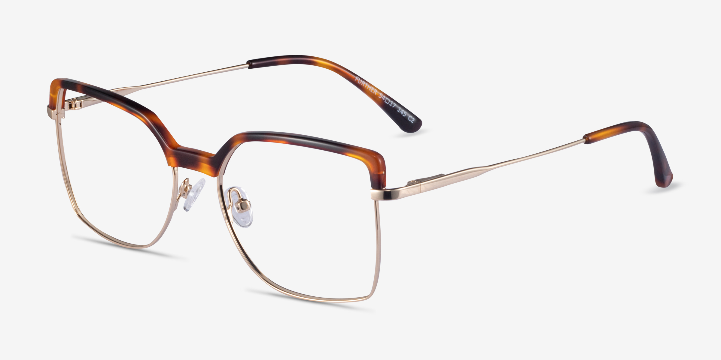 Further Geometric Tortoise And Gold Full Rim Eyeglasses Eyebuydirect