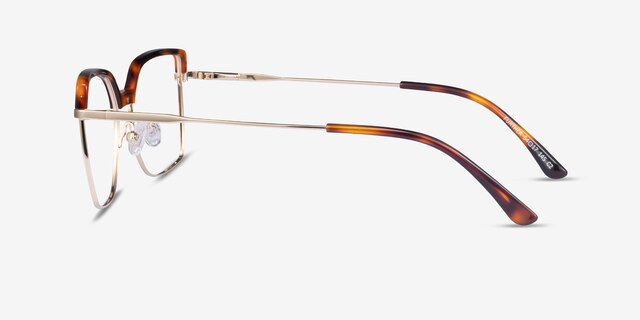 Further Tortoise & Gold Acetate-metalEyeglass Frames from EyeBuyDirect, Side View