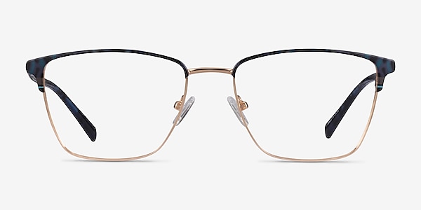 Moore Blue Tortoise Gold Acetate Eyeglass Frames