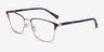 Moore Blue Tortoise Gold AcetateEyeglass Frames from EyeBuyDirect, Angle View