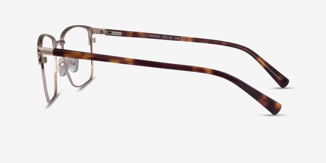 Moore Tortoise Gold AcetateEyeglass Frames from EyeBuyDirect, Side View