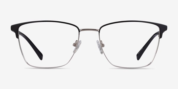 Moore Black Silver Acetate Eyeglass Frames