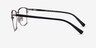 Moore Black Silver AcetateEyeglass Frames from EyeBuyDirect, Side View