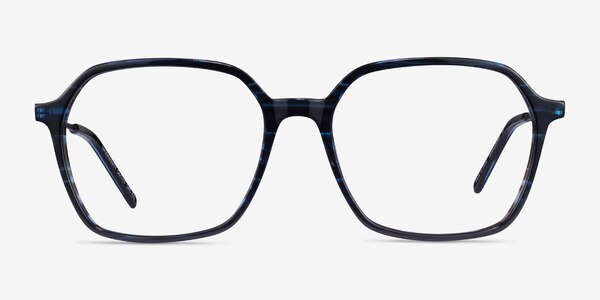 Modernity Striped Blue Acetate Eyeglass Frames