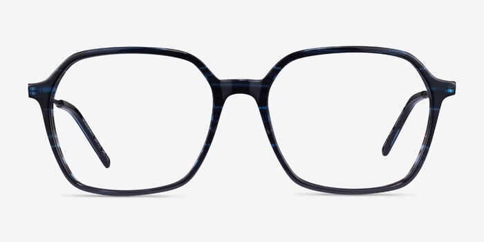 Modernity Striped Blue Acetate Eyeglass Frames from EyeBuyDirect