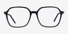 Modernity Striped Blue AcetateEyeglass Frames from EyeBuyDirect, Front View