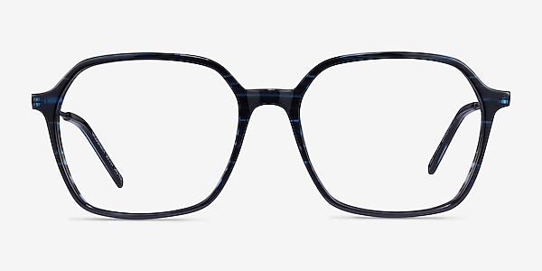 Modernity Striped Blue Acetate Eyeglass Frames