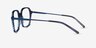 Modernity Striped Blue AcetateEyeglass Frames from EyeBuyDirect, Side View