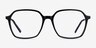 Modernity Black Silver AcetateEyeglass Frames from EyeBuyDirect, Front View