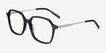 Modernity Black Silver AcetateEyeglass Frames from EyeBuyDirect, Angle View