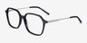 Modernity Black Silver AcetateEyeglass Frames from EyeBuyDirect, Angle View