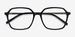 Modernity Black Silver AcetateEyeglass Frames from EyeBuyDirect, Closed View