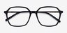 Modernity Black Silver AcetateEyeglass Frames from EyeBuyDirect, Closed View