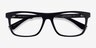 Drop Dark Navy Silver AcétateMontures de lunettes de vue d'EyeBuyDirect, Vue Rapprochée