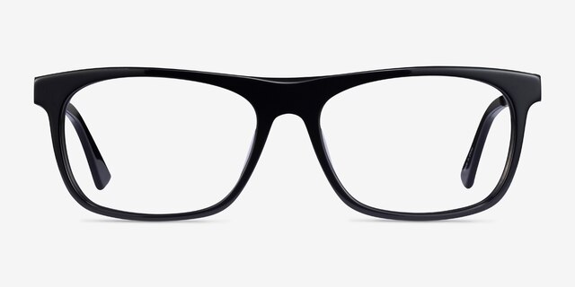 Drop Black AcetateEyeglass Frames from EyeBuyDirect, Front View