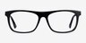 Drop Black AcetateEyeglass Frames from EyeBuyDirect, Front View