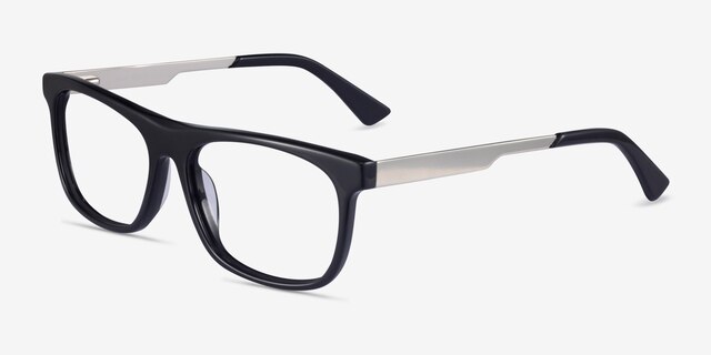 Drop Black AcetateEyeglass Frames from EyeBuyDirect, Angle View