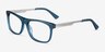 Drop Green  Silver AcetateEyeglass Frames from EyeBuyDirect, Angle View