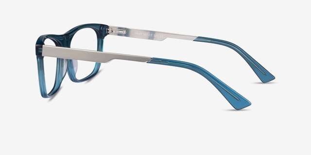Drop Green  Silver AcetateEyeglass Frames from EyeBuyDirect, Side View