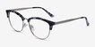Sophisticated Ivory Tortoise & Silver Acetate, MetalEyeglass Frames from EyeBuyDirect, Angle View