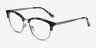 Sophisticated Ivory Tortoise & Silver Acetate-metalEyeglass Frames from EyeBuyDirect, Angle View