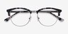 Sophisticated Ivory Tortoise & Silver Acetate-metalEyeglass Frames from EyeBuyDirect, Closed View