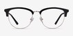 Sophisticated Black & Silver Acetate, MetalEyeglass Frames from EyeBuyDirect, Front View