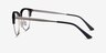 Sophisticated Black & Silver Acetate-metalEyeglass Frames from EyeBuyDirect, Side View