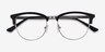 Sophisticated Black & Silver Acetate-metalEyeglass Frames from EyeBuyDirect, Closed View