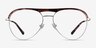Mission Tortoise & Silver Acetate-metalEyeglass Frames from EyeBuyDirect, Front View