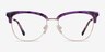 Gala Purple & Gold Acetate-metalEyeglass Frames from EyeBuyDirect, Front View