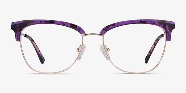 Gala Purple & Gold Acetate-metal Montures de lunettes de vue