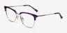 Gala Purple & Gold Acetate-metalEyeglass Frames from EyeBuyDirect, Angle View