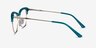 Gala Aqua & Gold Acetate-metalEyeglass Frames from EyeBuyDirect, Side View