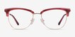 Gala Raspberry & Gold Acetate, MetalEyeglass Frames from EyeBuyDirect, Front View