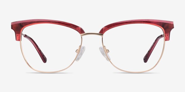 Gala Raspberry & Gold Acetate-metal Eyeglass Frames
