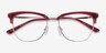 Gala Raspberry & Gold Acetate-metalEyeglass Frames from EyeBuyDirect, Closed View