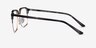 Break Gray Striped & Gold Acetate-metalEyeglass Frames from EyeBuyDirect, Side View