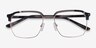 Break Gray Striped & Gold Acetate-metalEyeglass Frames from EyeBuyDirect, Closed View