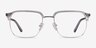 Break Clear Gray & Silver Acetate-metalEyeglass Frames from EyeBuyDirect, Front View