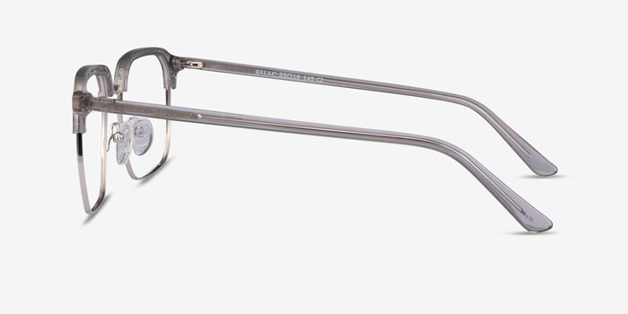 Break Clear Gray & Silver Acetate-metal Eyeglass Frames from EyeBuyDirect