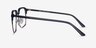 Break Blue Striped & Gunmetal Acetate-metalEyeglass Frames from EyeBuyDirect, Side View