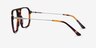 Iconic Tortoise & Silver Acetate-metalEyeglass Frames from EyeBuyDirect, Side View