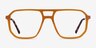 Iconic Mellow Yellow & Silver Acetate-metalEyeglass Frames from EyeBuyDirect, Front View